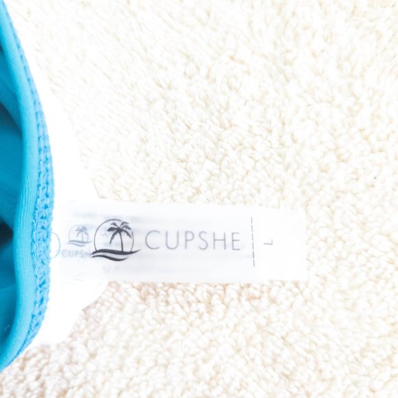 CUPSHE Women's Crochet and Teal One Piece Swimwear Bathing Suit - Large - NWOT - Picture 3 of 8